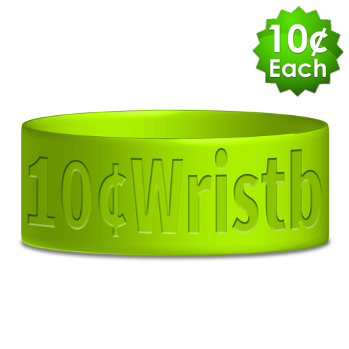 Wide (1") Debossed Wristbands