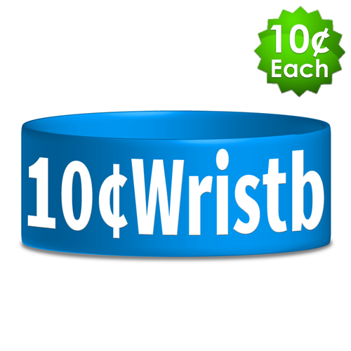 Wide (1") Silkscreened Wristbands