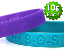 Outstanding Attendance 2-Sided Rainbow Silicone Bracelets - Pack of 10