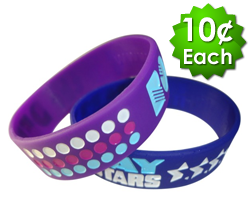 Wide (1 Inch) Debossed Wristbands